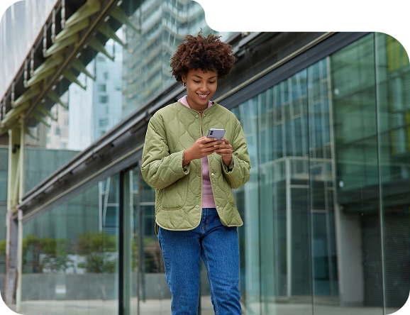 Woman using phone